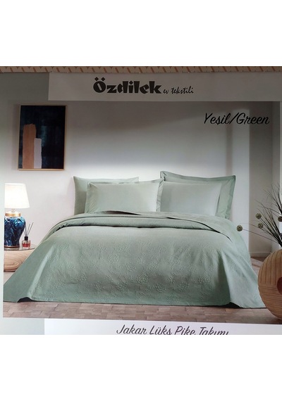 Özdilek Rf -yeşil- Jakar Lux Km Z Çift Kişilik Pike Takımı Yeşil 