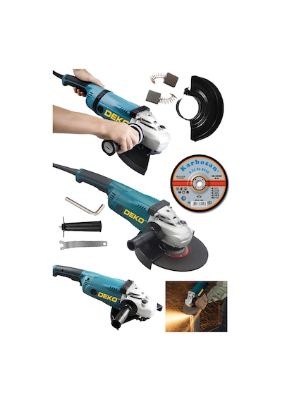 Deko Turkey DJL9040 230 MM Metal Dişli Büyük Boy Taşlama Makinesi + Taş