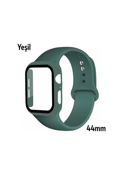 Ally Apple Uyumlu  Watch 4-5-6 44 MM Silikon Kordon Kayış Ve Ekran Koruyu