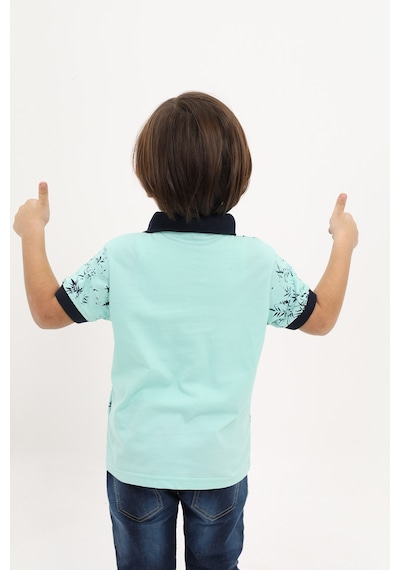 Toontoy Kids Toontoy Erkek Çocuk Desenli Tişört Mint Yeşili