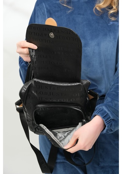 Just Polo Saten Sırt Çantası 4042mh Siyah