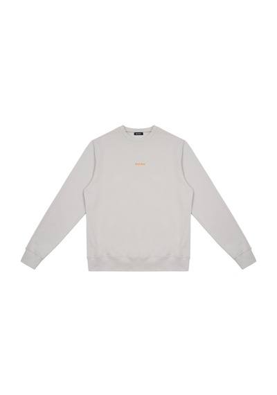 Beord Taş %100 Pamuk Bisiklet Yaka Sweatshirt Bss1-148