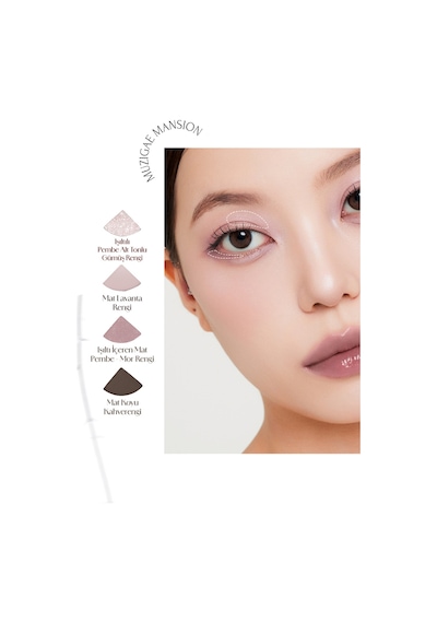 İpeksi Dokulu 4'lü Far Paleti Muzıgae Mansıon Twist Pot Eye Palette 04 Mauve Grayish 04 Mauve Grayish