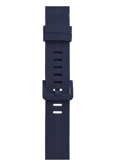 Apple Watch Uyumlu38mm Kr408 Çizgili Silikon Kordon Saat Değildir - Lacivert