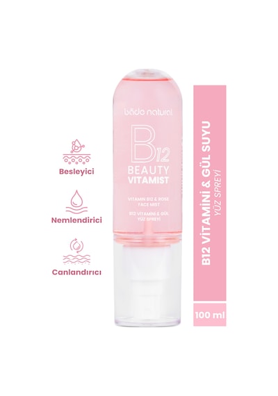 Bade Natural Vitamist B12 Vitamini & Gül Yüz Spreyi 100 ML