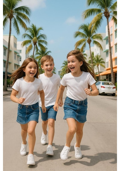 Cloise Çocuk Basic T-shirt Kız - Erkek Unisex %100 Pamuk 3'lü Süper Paket K-2