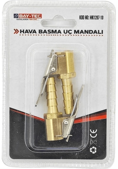 Bay-tec Mk1287-10 Hava Basma Uç Mandalı 2li 8mm