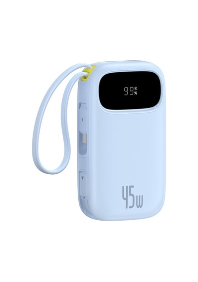 Tr Enerfill Fc31 Dijital Ekranlı Hızlı Şarj Powerbank Dahili Çift Usb-c Kablo 20000mah 45w - Mavi