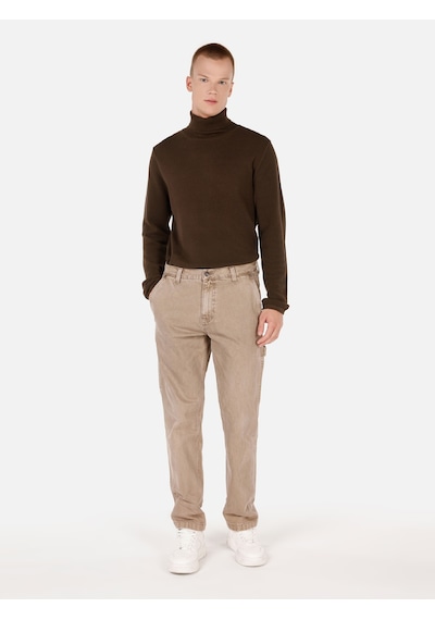 Colin's Colins Regular Fit Turtle Neck Kahverengi Erkek Kazak Cl1064879 Kahverengi