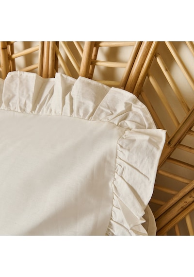Soft Basic Fırfırlı 2'li Yastık Kılıfı - Ekru - 50x70 Cm Çok Renkli