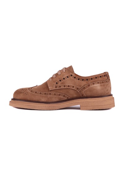 Shoetyle - Taba Hakiki Deri Bağcıklı Erkek Ayakkabı 666-3951-1237 Taba