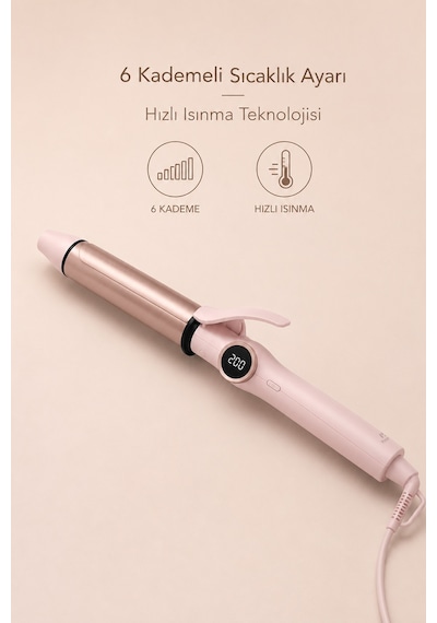Ks-632 Profesyonel Dijital Saç Maşası 32 Mm, Led Ekranlı, 140-200 C Isı Ayarlı