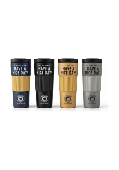 600 Ml Have A Nice Day" 600 Ml Çift Katmanlı Paslanmaz Çelik Tdrtr Çok Renkli