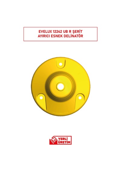 Evelux 12242 Ub R Esnek Şerit Ayırıcı Yüksek Görünürlük, Reflektörlü, Darbe Dayanımlı Delinatör