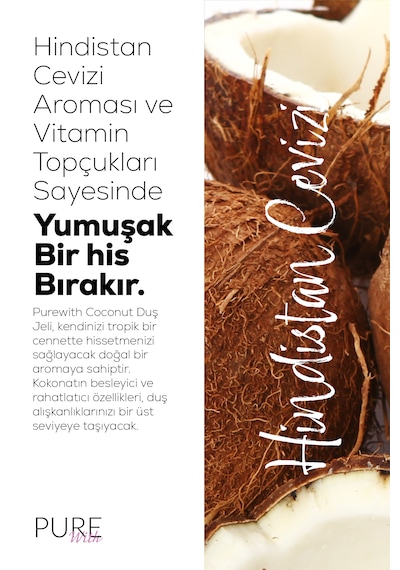 Vitamin Topçuklu Hindistan Cevizi Özlü Nemlendirici Duş Jeli 2x400 Ml Hindistan Cevizi