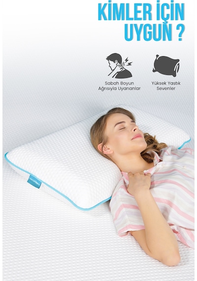 Viscofoam Xl Büyük Lüks Boyun Destekli Ortopedik Yastık Visco Yastık - 70x40x12cm