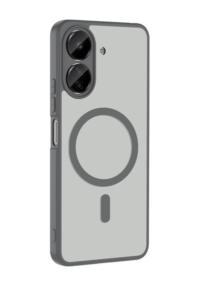 Maks Technology Redmi 13c Kılıf M-safe Şarj Özellikli Mkst Babet Kapak - Gri