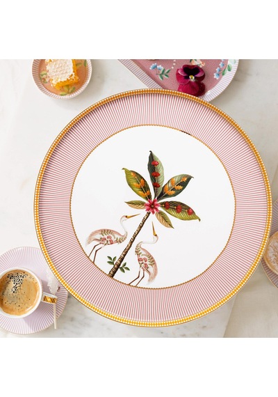 Pembe Porselen Kek Standı 21 Cm