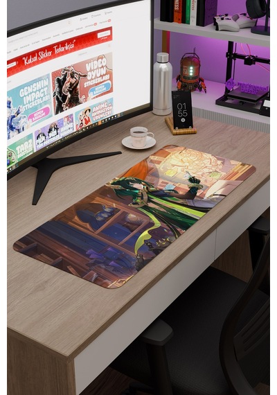 Nefer Genshin Impact Anime Oyuncu V2 - 70x30 Xl Gaming Mouse Pad Fare Altlığı