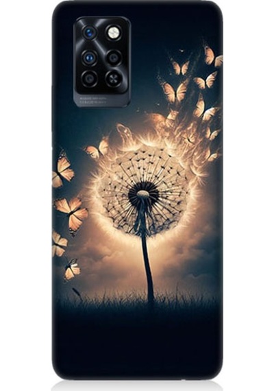 İnfinix Note 10 Pro Uyumlu Üfleyen Çiçek Desenli Silikon Kılıf
