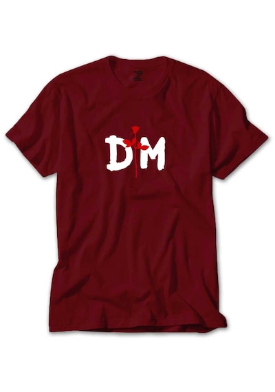 Depeche Mode Logo Kırmızı Tişört Kırmızı