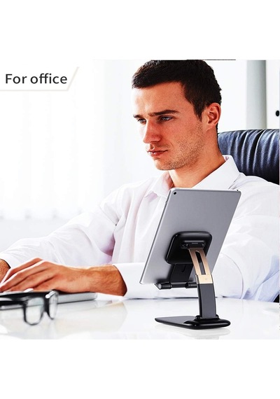 Gold Seri Katlanabilir Masaüstü Telefon Ve Tablet Standı Siyah