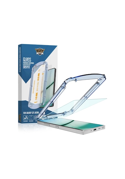 Galaxy S25 Serisi İle Uyumlu Easyfit Glass Kolay Uygulama Aparatlı Ekran Koruyucu Temperli Cam Galaxy S25 Ultra