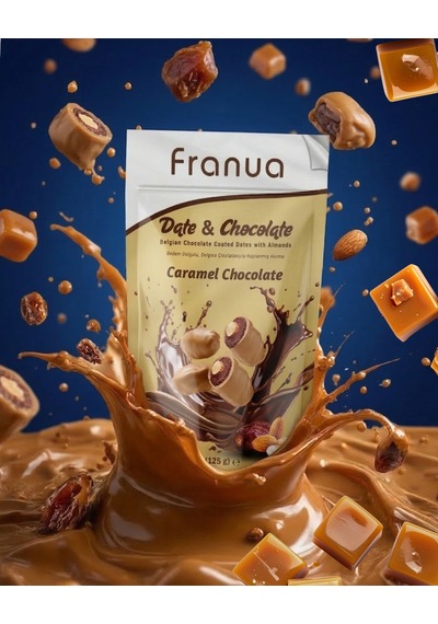 Karamelli Belçika Çikolatalı Hurma Bademli 125 G