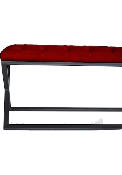 Varcera Bordo Chester Model Kapitoneli Puf&bench&koltuk&oturma Bankı&teddy Puff&yatak Odası Takımı Önü&ucu