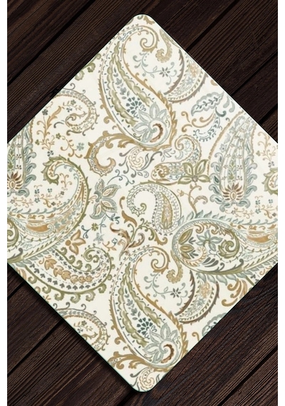 Decovetro Cam Kesme Tahtası Ve Sunumluk Kare Şal Desenli 30 X 30 Cm Çok Renkli
