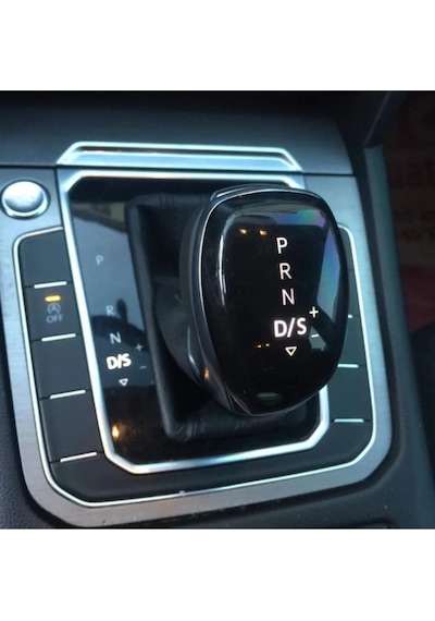 Passat Yeni Tip Dsg Vites Topuzu - Passat B7/b8 - Golf 6/7 Tiguan Dsg Vites Beyaz Isıklı Siyah