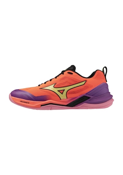 Mizuno Wave Stealth Elite Unisex Hentbol Ayakkabısı Turuncu / Mor Çok Renkli