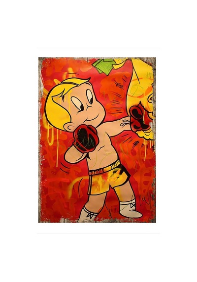 Küçük Boksör Art Mdf Tablo 25 Cm X 35 Cm
