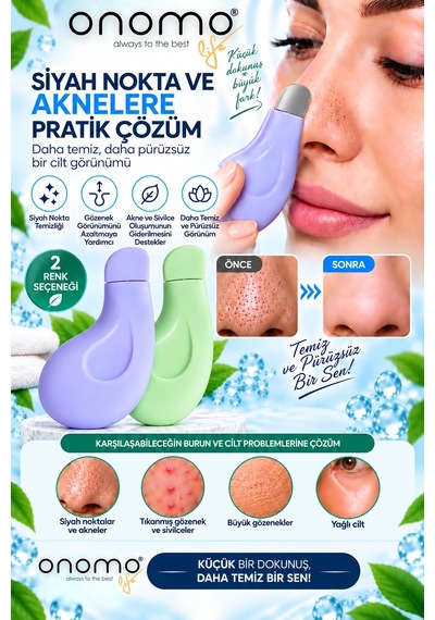 Life Siyah Nokta Temizleme Aparatı Cilt Gözenek Temizleyici Yeşil / Mor