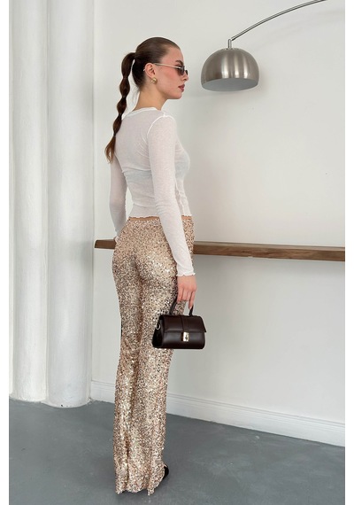Verymoda Pullu Pantolon D2936 Taş