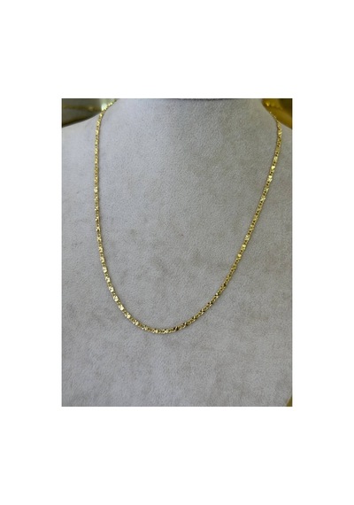 14k Altın Kaplama Minimalist Zincir Kolye 45 Cm Altın