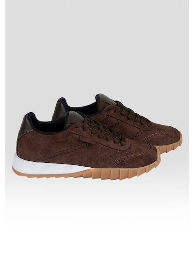 Tw Tonny White New York-048 Deri Spor Yürüyüş Günlük Sneaker Ayakkabı Kahverengi