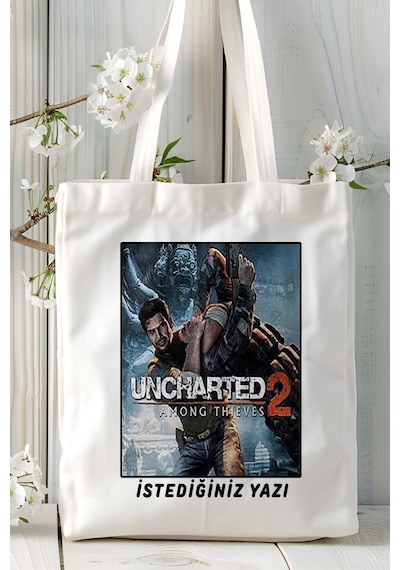 Art Hediye Uncharted 2: Among Thieves Oyun Baskılı Omuz Çanta Kişiye Özel Model 2 Çok Renkli