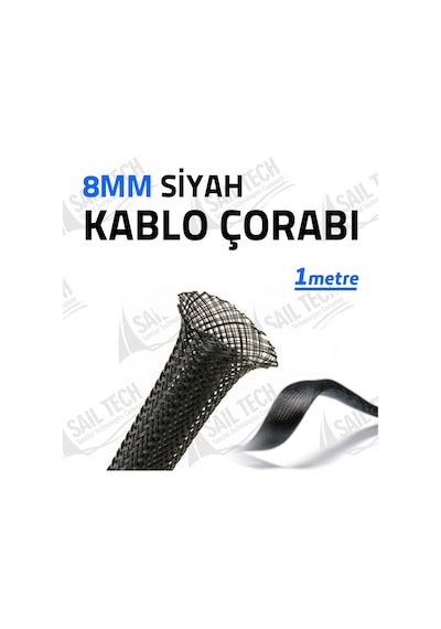 8 Mm Kablo Çorabı (Siyah)
