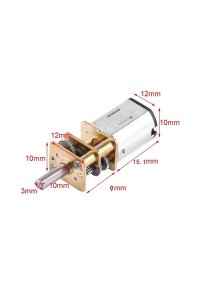 N20 12v 2000 Rpm Redüktörlü Mikro Dc Motor 12mm Metal Dişli D Şaft Robotik Mekanizma Yüksek Hızlı Hobi Proje Ve Model Mo