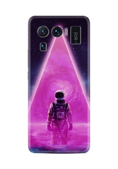 Xiaomi Mi 11 Ultra Kılıf Resimli Desenli Silikon Platinium Series Astro Purple 1890