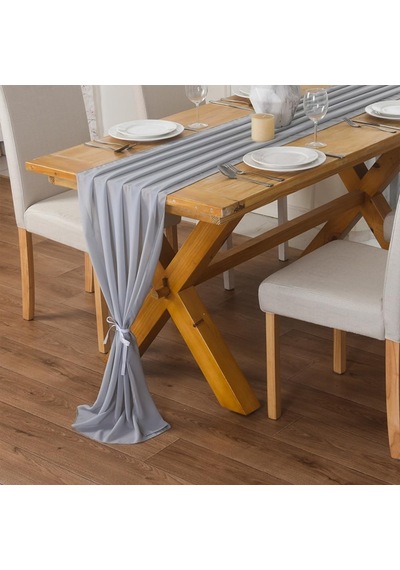 Masa Örtüsü, 72cm X 304cm Açık Gri Düğün Masa Örtüsü, Şifon Kumaş, Rustik Şeffaf Masa Dekoru, Romantik Nişan, Bebek Partisi Ve Doğum Günü Masaları İçin Çok Renkli Masa Örtüsü, 72cm X 304cm Açık Gri Düğün Masa Örtüsü, Şifon Kumaş, Rustik Şeffaf Masa Dekoru, Romantik Nişan, Bebek Partisi Ve Doğum Günü Masaları İçin Çok Renkli