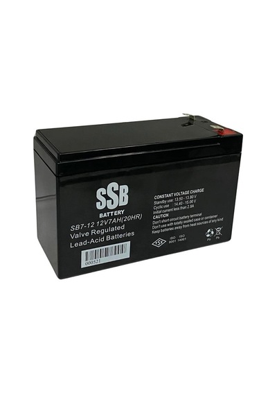 Ssb 12 Volt 7 Amper Akü 151x65x94 Mm 2.06 Kg