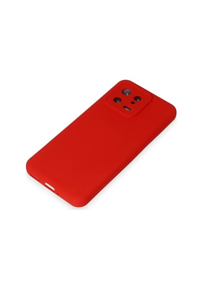 Newface - 167 - Xiaomi Mi 13 Kılıf Nano İçi Kadife Silikon - Edntrend - - Kırmızı