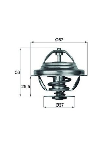 Mahle Termostat 80 C Mercedes Om616 W123 W460 Tx2080d A6162000415