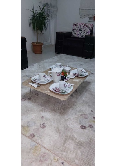 Yeni Model Dikdörtgen Yer Sofrası 70 120 Ahşap