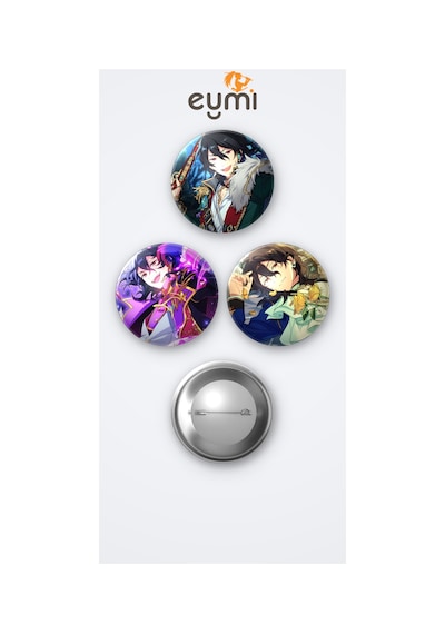 The Ensemble Stars Rei Sakuma 3'lü Metal Rozet Seti 58mm İğneli Buton Çanta Yaka Rozeti Çok Renkli