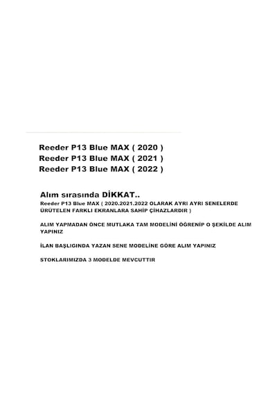Reeder P13 Blue Max Lcd Ekran Dokunmatik 2020 (Servis i) (275868955)