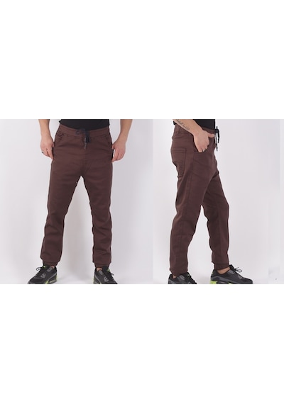 Black Steel Bel Ve Paça Lastikli Pantolon-1000