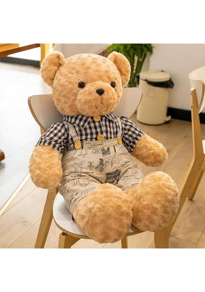 Kıyafetli Ayı 60 Cm Figür Peluş Oyuncak - Büyük Peluş Oyuncak - Tgs-p202590 Çok Renkli
